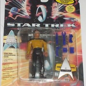 Star Trek Deadstock! Geordi La Forge Action figure in box.  generations promo!